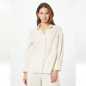 NEW Abercrombie & Fitch Oversized Linen-Blend Shirt